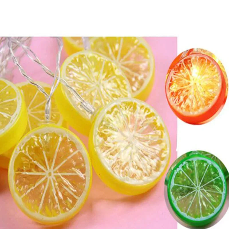 Lemon Orange Fruit Fairy Light 10 Lights USB Cell Operated