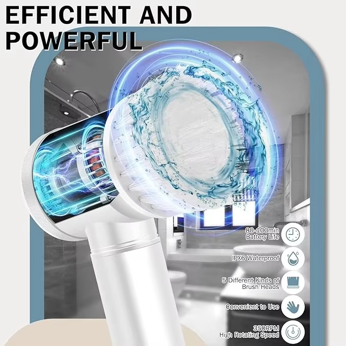 Magic Brush Wireless Battery Cleaning